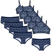 Matching Girls Bra and Underwear Set - 10 Pieces
