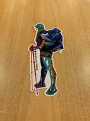 Abstract Hikes Sage Sticker