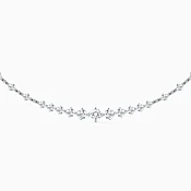 Arpeggia one line necklace in white gold