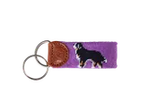 Bernese Mountain Dog Needlepoint Keychain