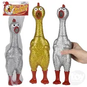 13.25" Sparkle Rubber Chicken