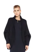 Navy Merino Wool Cape