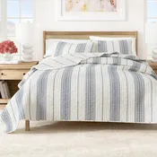 3-Piece Stripe Quilt - Wesley Collection