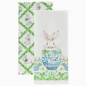 Boxwood Bunny Tea Towel Set