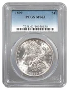 1899 Morgan Dollar PCGS MS-63 - Rarcoa | Rare Coin Company of America, Inc