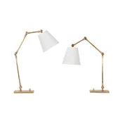Adjustable Antiqued Brass Desk Lamp
