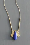 Artdeco Pendant Lapis Necklace