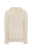 Aditi Knit Hoodie in Ivory Cashmere Boucle