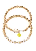 Layered Tennis Racket Bracelet