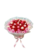 “Pink Romance” – Pink Fruit Arrangement with Roses