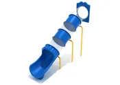 7 Foot Straight Tube Slide Slide and Mounts Only
