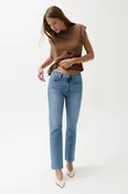 Aleks High Rise Straight Long Jean