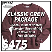 Pressd Apparel - Classic Crew Package