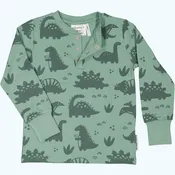 Geggamoja® Kids Long-Sleeve Henley Shirt in Organic Cotton/Bamboo