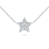 11mm Invisible Set Diamond Star Necklace