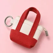 Mini Canvas Tote Bag Key Chain