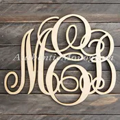 10-36 Unpainted Wooden Personalized Monogram Wall Letters - Personalized Monogram Wall Hanging for Wedding Decor Door Hanger Dorm Room or Rustic Home Decor