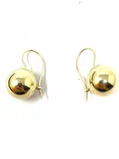 14K Yellow Gold Round 0.75" Earrings