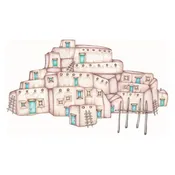 Art of Mieshiel Taos Pueblo 11 x 14