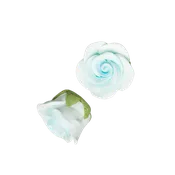 1-1/8" Rose w/ Calyx - Petite - Pastel Blue
