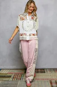 Ivory Peace Patch Vintage Top UWT508A