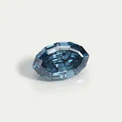 1.03 Carat Step Cut Blue Oval Lab Grown Diamond