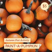 Autumn Festival Paint A Pumpkin October 3, 11A-3p