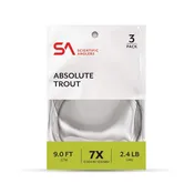 ABSOLUTE TROUT  – 7.5′  –  3 PACK – 5X – CLEAR