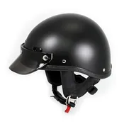 Super Seer Half Shell Motorcycle Helmet – Solid Matte Black