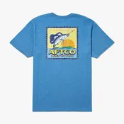 Aftco Greetings SS T-Shirt - Azure Heather