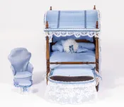 4 Piece Blue Canopy Bedroom Suite - Joyce Slimmons