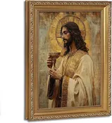 Gold Framed Jesus Christ The Eucharist Wall Art