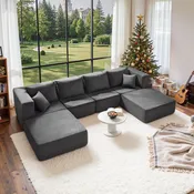 140" Modular Sectional Sofa Bed