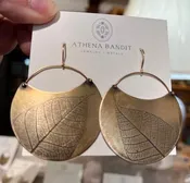 ATHENA BANDIT LARGE BRASS CRESCENT EARINGS