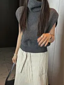 Alpaca Wool Turtleneck Vest