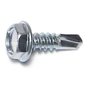 #10-16 X 5/8 Zinc Plated Steel Hex Washer Head Self-drilling Screws