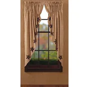 Bingham Star Prairie Curtain Applique Lined Set 2 63x36x18