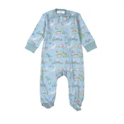 Baby Loren Boys Dino Friends Zipper Footie