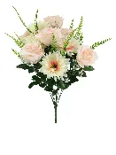 #61183BLS – Rose/Gerbera Bush x14 {Blush}