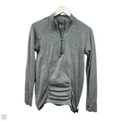 Athletic Top Long Sleeve Collar By Athleta In Grey, Size: M