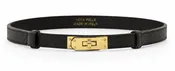 Adjustable Italian Leather Belt (Black)