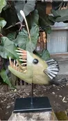 Lumi — Handcrafted Angular “Lantern” Fish Wall Art, 17″ x 29″