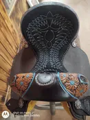 15" WILD O WEST BLACK TOOLED SADDLE