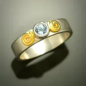 Circle of Life Ring, Aquamarine
