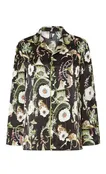 Aphrodite Long-Sleeve Pyjama Top - Black & Dark Euphoria