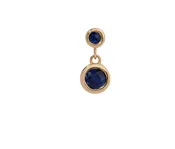 Blue Sapphire 2 Bezel Dangle Earring- Pair — Thistle & Bess