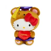Hello Kitty Brown Bear Graduation Plush - 10"