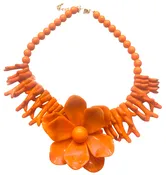 Coral Flower Resin Necklace