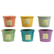 PLANTER ECOFRIENDLY BAMBOO FIBER 6.75 D X 5 H 6AST COLORS L&G LABEL