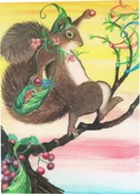 Beautiful Squirrel Birthday Card